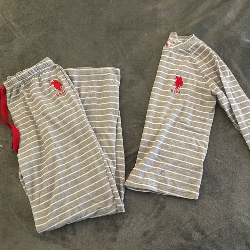 U.S. Polo Assn. Gray Pajama Set